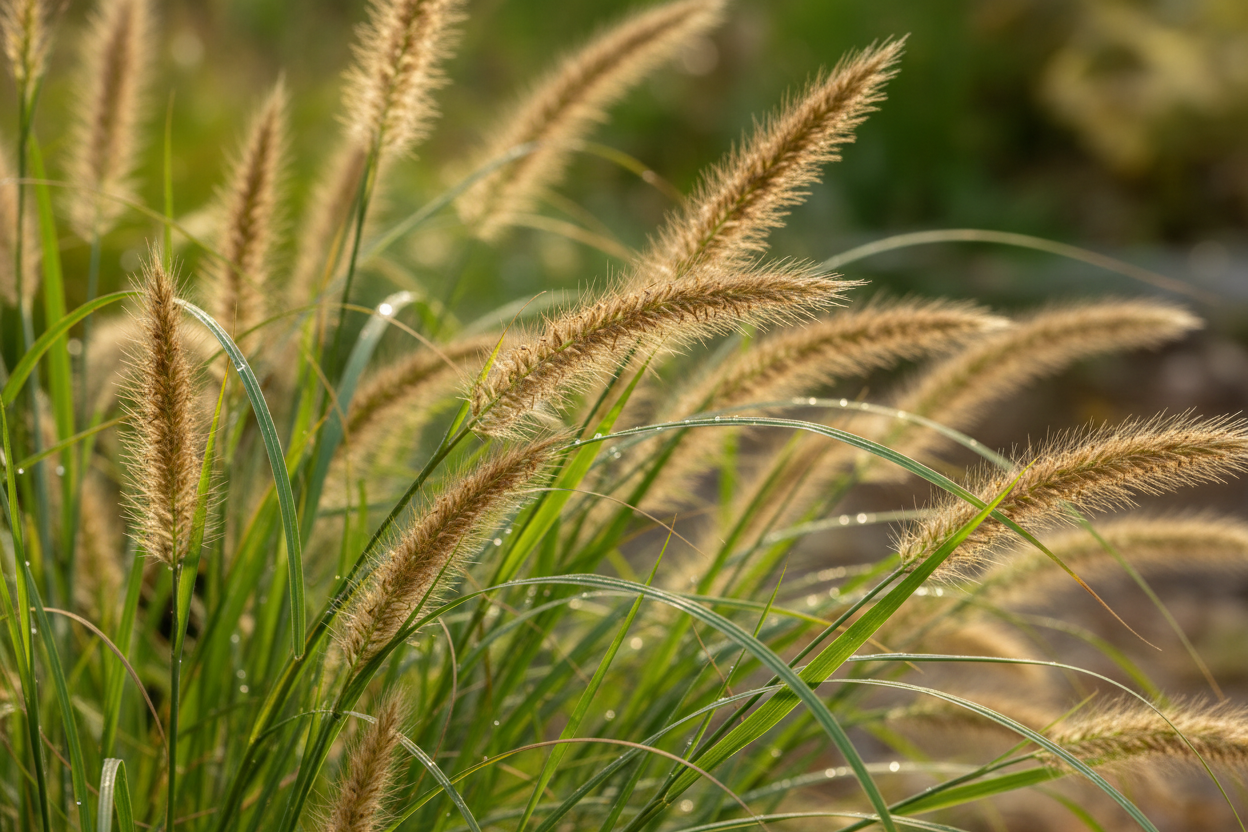 Federborstengras Hameln Ähren Baumschule Kurrle - Detail